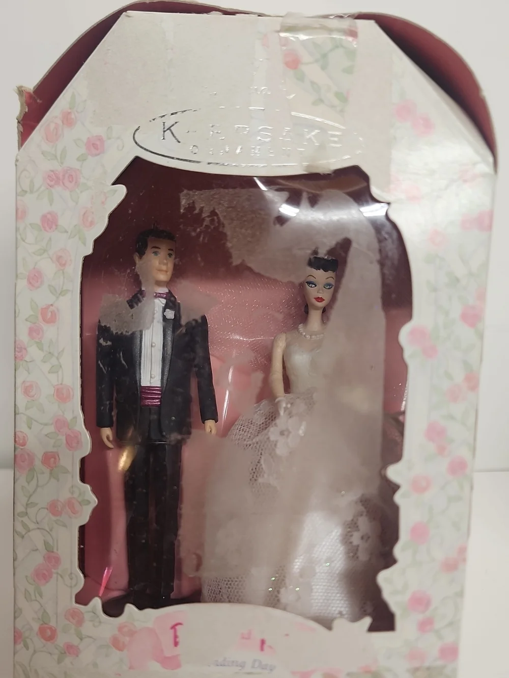 Barbie & Ken Wedding Day Set Keepsake Collector Dolls Ornament Handcrafted 1997